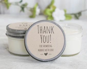 TheDancingWick - Etsy Bridal Shower Candles, Sugar Scrub Favors, Bridal Shower Idea, Shower Candles, Shower Favors Bridal, Candle Bridal Shower Favors, Baby Shower Candles, Baby Shower Favors Girl, Thank You Labels