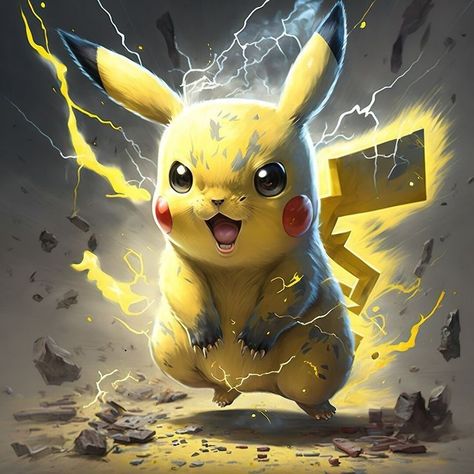 #Pikachu #thunderbolt #pokemon Pichu Pokemon, Pokemon Decor, Lightning Art, Pikachu Drawing, Pikachu Pikachu, Pokemon Game Characters, Pokemon Firered, Pikachu Art, Cool Pokemon Wallpapers