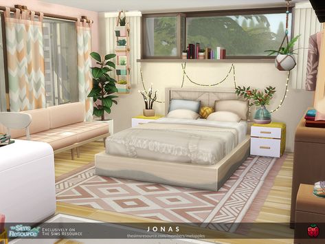 Sims 4 Beds, San Myshuno, Sims 4 Kitchen, Sims 4 Bedroom, Sims 4 House Plans, Sims 4 House Building, Sims 4 House Design, Guest Bedroom Decor, Casas The Sims 4