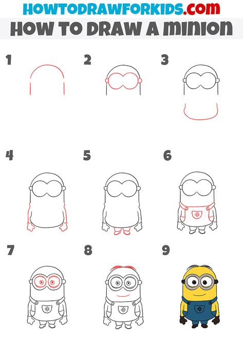 How To Draw A Minion Step By Step Easy, Minion Step By Step Drawing, How To Draw A Minion Easy, Cartoon Drawings Disney Step By Step, How To Draw Cartoon Characters Step By Step Easy, How To Draw Minions Step By Step, Disney Doodles Step By Step, How To Draw Cartoon Step By Step, Cartoon Characters Drawing Step By Step