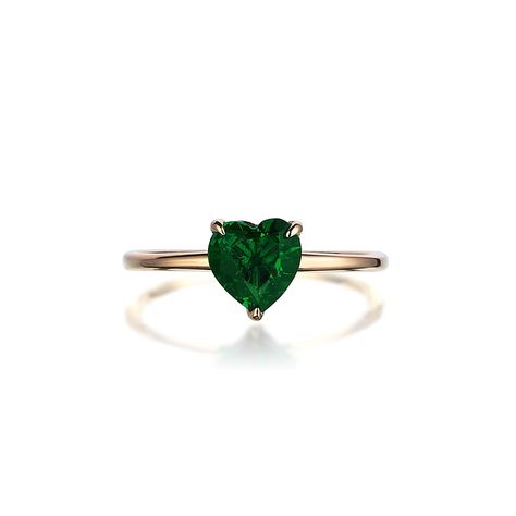 "Lab Created Emerald Ring, Heart Cut Genuine Emerald Ring, Unique Heart Cut, Love Ring, Emerald Gemstone Solitaire, Graduation Gifts Ring Details: ◘ Handmade Item ◘ Gold: 14k Solid Gold ◘ Available Band Color: Rose Gold, Yellow Gold, White Gold ◘ Gemstone: Lab Created Emerald ◘ Gemstone Cut: Heart Cut ◘ Gemstone  Carat Weight: 5mm ◘ Ready to Ship in 1-2 Business Days! This unique ring will be perfect choice for special day gift and self gift to make you and your precious ones happy! Once you wea Heart Shape Emerald Ring, Emerald Heart Ring, Gold And Emerald Ring, Heart Cut Ring, Gold And Emerald, Self Gift, August Birthstone Ring, Smaragd Ring, Birthday Gift Ring