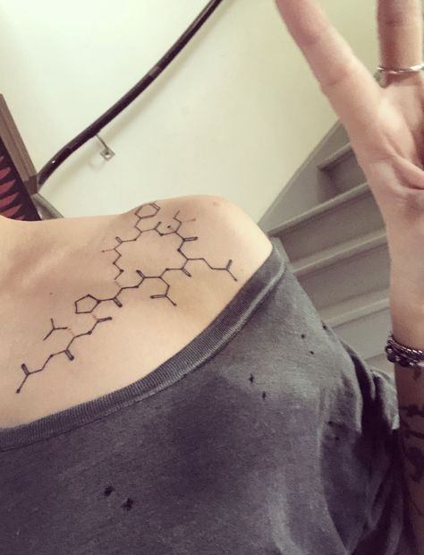 Microbiology Tattoo, Dmt Tattoo, Izzy Tattoo, Oxytocin Tattoo, Chemical Tattoo, Biology Tattoo, Love Hormone, Planet Tattoo, Deep Tattoo