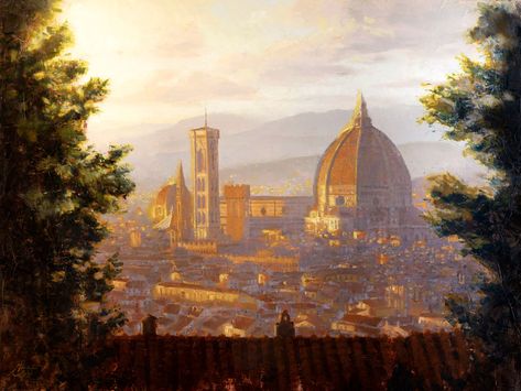 Florence, Italy - The Duomo from a Distance | This is an ori… | Flickr Duomo Florence, Oil Paint On Wood, Paint On Wood, Clark Art, Italy Painting, Career Goals, Florence Italy, Wood Panel, Featured Artist