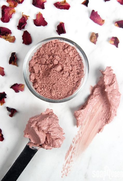 Rose Clay Face Mask DIY | Soap Queen | Bloglovin’ Christmas Gift Ideas Homemade, Clay Face Mask Diy, Rose Clay Face Mask, Diy Face Mask Recipes, Gift Ideas Homemade, Homemade Christmas Gift Ideas, Homemade Christmas Gift, Mask Recipes, Avocado Face Mask