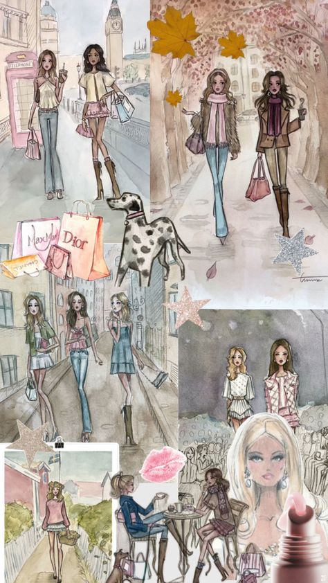 Girly Drawings, Easy Drawings Sketches, Fashion Design Sketches, Cute Art Styles, City Girl, Girly Art, Design Sketch, Fashion Drawing, Drawing Sketches