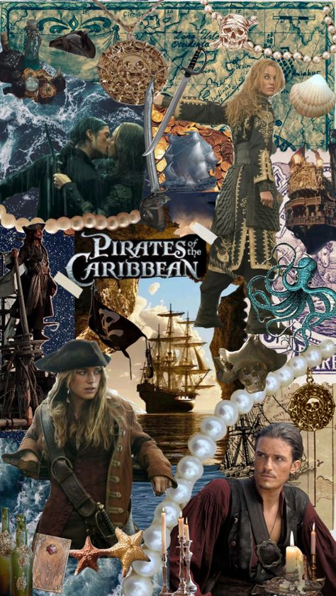 #piratesofthecaribbean #pirates #bivisibilityweek Pirates Of The Caribbean Collage, Pirates Of The Caribbean Cast, Pirate Wallpaper, Pirate Core, Johnny Depp Wallpaper, October Wallpaper, Movie Collage, Classic Disney Movies, The Carribean