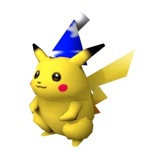 Pikachu Y2k Pfp, Nintendo 64 Aesthetic, Y2k Webcore, 3d Pokemon, 3d Things, Low Poly Character, Low Poly Art, 3d Icons, Png Icons