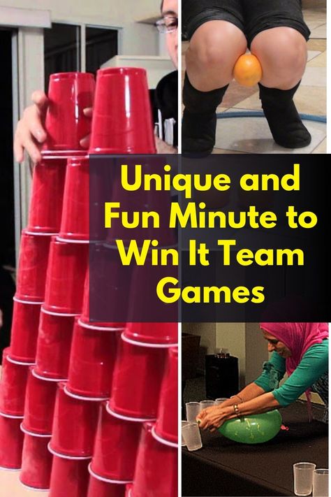 Minute to Win It Team Games: 55+ Fun Ideas for Everyone Minute To Win It Team Games, Corporate Party Games, Minute To Win It Games For Teens, Peeps Party, Meeting Games, Diy Party Games, Games To Make, Minute To Win It Games, Career Day