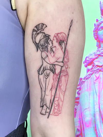 Aphrodite Goddess Statue, Athena And Aphrodite, Aphrodite Tattoo, Aphrodite Goddess, History Tattoos, Statue Tattoo, Tattoo Now, Cool Small Tattoos, Goddess Statue