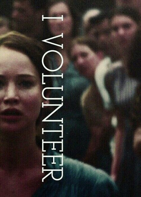 "I volunteer, I volunteer as tribute." - Katniss Everdeen Volunteer As Tribute, Games Quotes, I Volunteer, Mocking Jay, Hunger Games Quotes, Hunger Games Movies, I Volunteer As Tribute, Hunger Games Fandom, Katniss And Peeta