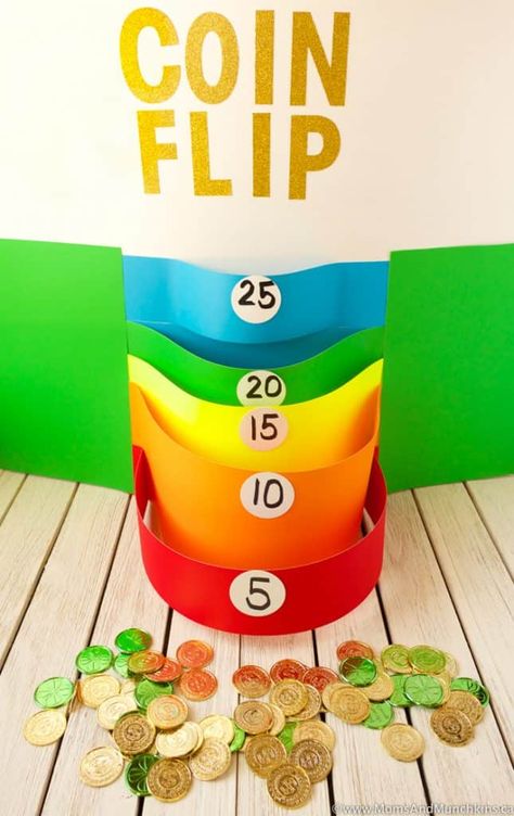 St. Patrick's Day Games - Coin Toss Leprechaun Games, Easter Games For Kids, Fete Saint Patrick, Coin Toss, March Break, March Crafts, St Patricks Crafts, Printable Games For Kids, St Patricks Day Crafts For Kids