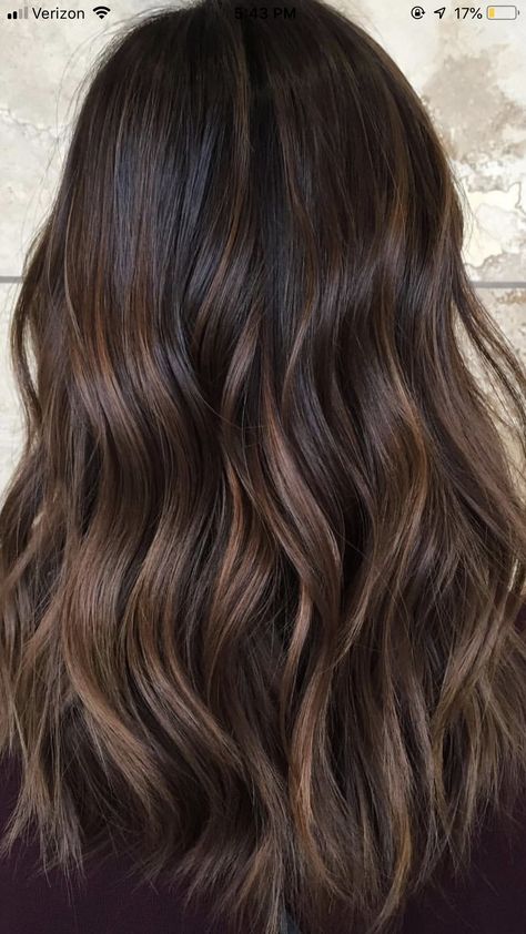 Black Hair Balayage, Brown Hair Looks, Brown Hair Inspo, Brunette Hair With Highlights, Gorgeous Hair Color, Brunette Balayage Hair, Brown Hair Balayage, Hair With Highlights, Balayage Brunette