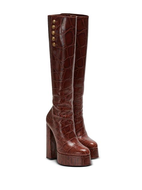 Balmain Boots, Christophe Decarnin, Leather Biker Boots, Pierre Balmain, Aesthetic Shoes, Chunky Block Heels, Swag Shoes, Leather Boots Women, Pretty Shoes