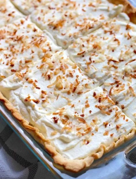 Paula’s Coconut Cream Pie – Page 2 – 99easyrecipes Paula’s Coconut Cream Pie, Coconut Cream Pie Dip 12 Tomatoes, Pina Colada Pie, Triple Coconut Cream Pie, Easy Cream Pie, Coconut Cream Pie Easy, Slab Pies, Coconut Pie Recipe, Pi Pie