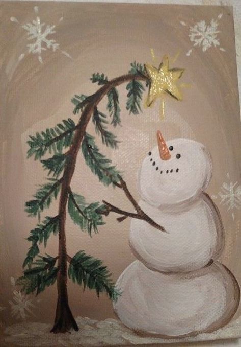 Canvas Snowman, Snowman Images, Christmas Canvas Art, Christmas Paintings On Canvas, Snowman Painting, Holiday Painting, Christmas Wood Crafts, Canvas Painting Diy, Christmas Canvas