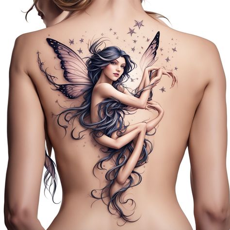 Whimsical Fairy Tattoo A playful fairy mid-flight with butterfly wings and a floral background, perfect for the upper back. 🌸🧚 #FairyTattoo #BackTattoo #WhimsicalDesign #TattooArt #tattooinspirationworld #tattooartist #tattoodesign #tattooart #tattooideas #ink #inktattoo #handmade #custom #artoftheday #artofthebody #creative #instaart #instagood #picoftheday #instadailypost #stunning #beautiful #femininetattoo #inspiration #inspirational #motivational #mindfulness #spiritualityandposit... Whimsical Fairy, Fairy Tattoo, Feminine Tattoos, Floral Background, Butterfly Wings, Back Tattoo, Ink Tattoo, Insta Art, Art Day