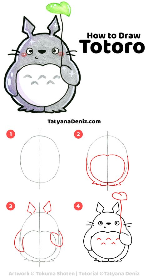 Kawaii Totoro, Cute Drawings Of People, Easy Pencil Drawings, Draw Kawaii, Drawing Instructions, Drawings For Boyfriend, Cute Eyes Drawing, Couple Drawing, Drawing Eyes