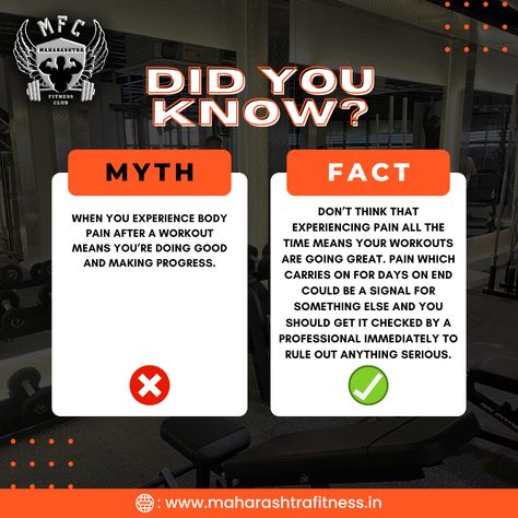 The fitness world is full of myths, but you can rise above them by staying informed and staying true to yourself.
.
📍Maharashtra Fitness Club.
📞MFC Grant Road - 9930923333
📞MFC Byculla - 7304889332
#myths #facts #mythbusters #fitnessmyths #fitnessmythbuster #fitnesstips #fitnessblog #fitness #fitnessmotivation #gym #workout #workoutplan #workouttips #gymsinmumbai #strength #mumbai #byculla #gymmemes #gymtips #fitnesstrainer Fitness Myths Vs Facts, Fitness Journey Quotes, Motivation Quotes Fitness, Fitness Myths, Gym Content, Beginner Fitness, Diet Soup, Diet Soup Recipes, Myth Busters