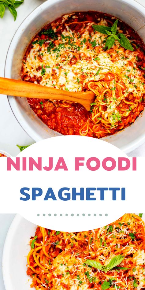 Craving a hearty Italian dinner without a lot of fuss? This Ninja Foodi Spaghetti is the answer. This one-pot meal is ridiculously easy to make and so satisfying. The magic of the Ninja Foodi pressure cooker takes classic spaghetti to a whole new level. Give this recipe a try, and you will be hooked. Ninja Foodi Spaghetti Sauce, Ninja Foodi Spaghetti, Taco Spaghetti, One Pot Cooking, Winter Dishes, Comfort Soup, Italian Dinner, So Satisfying, Ninja Foodi