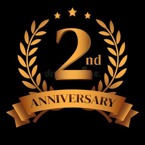 Illustration about 2nd golden anniversary logo,with Laurel Wreath and gold ribbon Vector Illustration. Illustration of banner, congratulation, congratulate - 168628566 1st Anniversary Logo Design, 22 Anniversary, Happy Wedding Anniversary Wishes, 22nd Anniversary, Ribbon Vector, Anniversary Banner, Friendship Images, Two Year Anniversary, Free Logo Templates