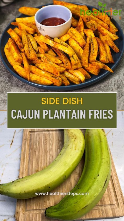 Cajun Plantain Fries Plantain Fries, Baked Plantains, Classic Mashed Potatoes, Plantains Fried, Fries Recipe, Cooking Wine, Cajun Seasoning, Date Dinner, Breakfast Dessert