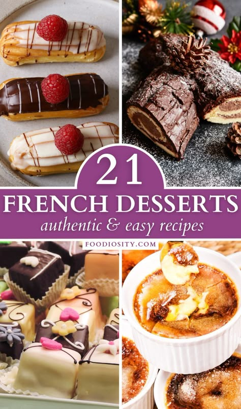 Easy Patisserie Recipes, Intermediate Dessert Recipes, French Inspired Desserts, French Dessert Recipes Easy, Fanciers Desserts, French Brownies, Best French Desserts, Foreign Dessert Recipes, Fancy Looking Desserts