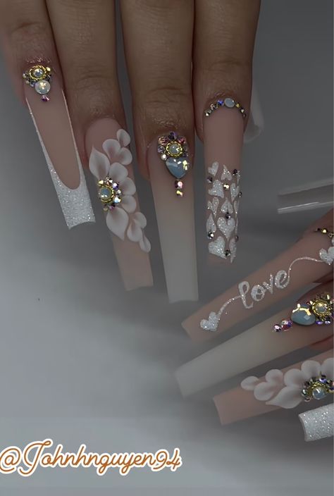 Baddie Bling Nails, Cowboy Nails, Fye Nails, Maroon Nails, Fancy Nails Designs, Long Nail Designs, Ombre Acrylic Nails, Nail Designs Valentines, Girly Acrylic Nails