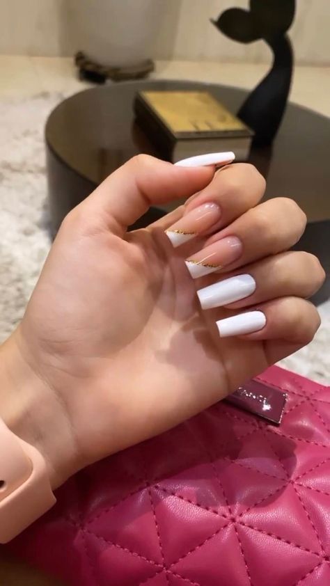 Milly White Nails, Pink Toe Nails, Coffin Nails Ombre, Nail Salon Design, Pink Toes, Acrylic Nails Coffin Pink, Acrylic Nails Coffin, Makati, Long Acrylic Nails