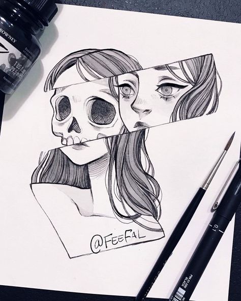 Day 6 of inktober! Can’t do Inktober without drawing a few skeletons☠️ expect many more to follow this one. hows it going for you guys so… Easy Pencil Drawings, Pencil Drawing Images, Arte Doodle, Pencil Drawings Easy, Dark Art Drawings, Art Drawings Sketches Creative, Pencil Art Drawings, Drawing Images, Book Art Drawings