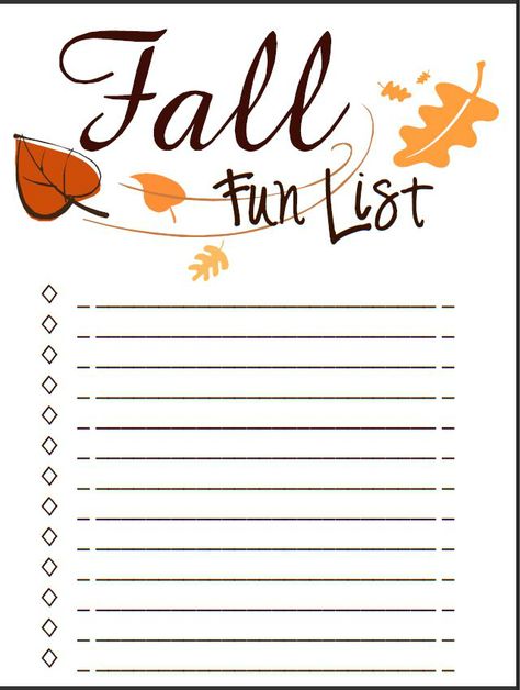 Blank Fall Bucket List Template Fall Bucket List Template, Family Bucket List Printable, Bucket List Template, Fall Bucket List Printable, Bucket List For Teens, Fun List, Bucket List Family, Winter Girl, Fall Bucket List