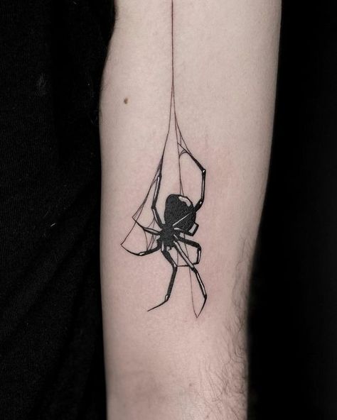 Black Widow Tattoo. Black Widow Spider Tattoo, Small Black Tattoos, Widow Tattoo, Black Widow Tattoo, Spider Web Tattoo, Body Tattoo Design, Web Tattoo, Bug Tattoo, Insect Tattoo