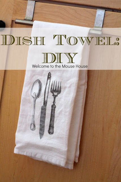 Diy Image Transfer, Diy Dish Towel, Dish Towels Diy, Hair Accessories Tutorial, Flour Sacks, Tea Towels Diy, Flour Sack Dish Towels, Towel Ideas, Diy Towels