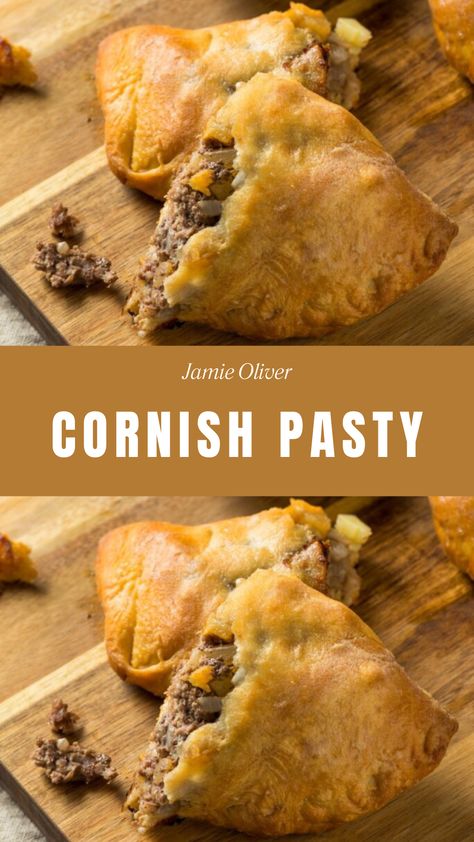 Jamie Oliver Cornish Pasty Cornish Pasty Recipe, Savory Hand Pies Recipes, Pasty Recipe, Cornish Pasty, Hand Pies Savory, Savory Baking, Pasties Recipes, Cornish Pasties, Hand Pie Recipes