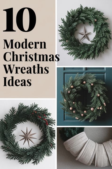 Discover 10 modern Christmas wreath ideas to elevate your holiday decor this season. From minimalist designs to bold and colorful options, these wreaths will add a festive touch to your home. Whether you prefer traditional greenery or unique materials, there's a wreath style to suit every taste. Get inspired and create a welcoming atmosphere with these contemporary Christmas wreaths that will impress your guests and spread holiday cheer throughout your space. Modern Winter Wreath, Modern Christmas Wreaths, Christmas Wreaths For Front Door Modern, Minimalist Christmas Wreath, Modern Christmas Wreath, Christmas Wreath Ideas, Fruit Wreath, Christmas Wreaths Ideas, Wooden Wreaths