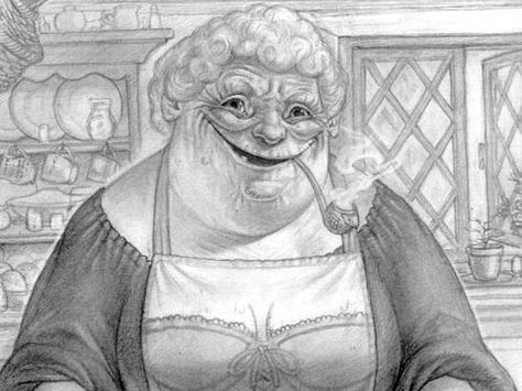 Nanny ogg Nanny Ogg, Wyrd Sisters, Discworld Books, Terry Pratchett Discworld, Weird Sisters, Drawing Examples, Terry Pratchett, Neil Gaiman, Role Model