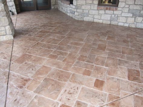 Stamped Concrete Overlay, Concrete Resurfacing, Concrete Overlay, Stamped Concrete Patio, Patio Flooring, Front Steps, Stamped Concrete, Modern Patio, Which Is Better