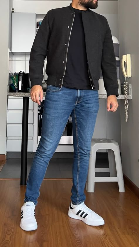 Outfit Para Hombre Casual Jeans, Winter Outfits For Boys, Casual Jacket Outfit, Got Outfits, Sleek Boots, Latest Winter Fashion, Best Casual Shirts, Trendy Winter Outfits, Mens Smart Casual Outfits