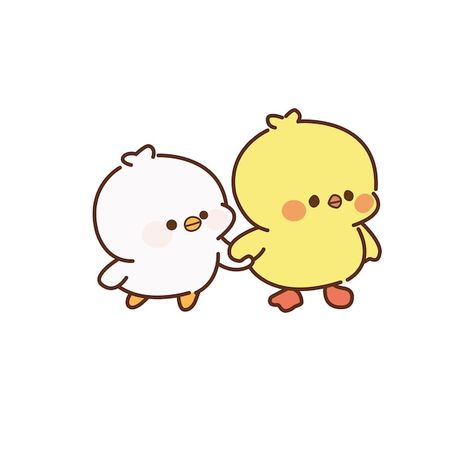 A chicken and a chicken walking hand in ... | Premium Vector #Freepik #vector #chick #cute-chicken #chicken #chicken-illustration Chicken Cute Drawing, Baby Chicken Drawing, Chicken Illustration Cute, Cute Chicken Drawing Kawaii, Chicken Doodles, Chicken Animation, Cute Chicken Drawing, Freepik Illustration, Chicks Cute