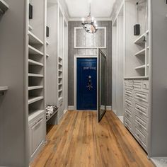 Master Closet with Walk in Safe - contemporary - closet - houston - Jonathan Ivy Productions. Would like a closet safe/built-in Closet Safe Room, Mens Walk In Closet, Walk In Safe, Master Closet Bathroom, Built In Safe, Closet Safe, Safe Ideas, Master Closets, Hidden Closet