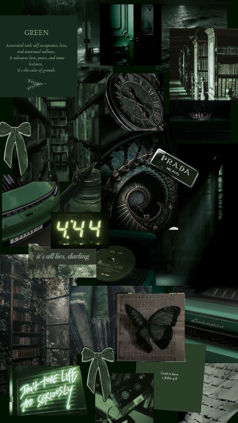 Collage Dark Green Collage, Slytherin Wallpaper, Just Do It Wallpapers, Green Collage, Halloween Wallpaper Iphone Backgrounds, Dark Forest Aesthetic, Dark Green Wallpaper, Iphone Wallpaper Landscape, Dark Green Aesthetic