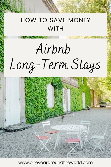 Did you know you can save money by booking long-term stays on Airbnb? Learn how to reduce nightly costs and fees with Airbnb monthly rentals. #airbnb #longstayairbnb Long Term Airbnb Stays, Albania Travel, Germany Travel Guide, Airbnb Rentals, France Travel Guide, Greece Travel Guide, Full Time Travel, Italy Travel Guide, How To Save Money