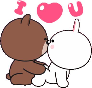 Sticker Maker - BROWN & FRIENDS : 愛 愛 10 Calin Gif, Bear Love, Love You Cute, Love You Gif, Cute Bear Drawings, Bunny And Bear, Love You Images, Sticker Maker, Sticker Packs