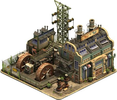 Steampunk Building, Fallout 4 Settlement Ideas, Forge Of Empires, Minecraft Steampunk, Minecraft Create, Cube World, Steampunk City, Minecraft Houses Blueprints, Industrial Architecture