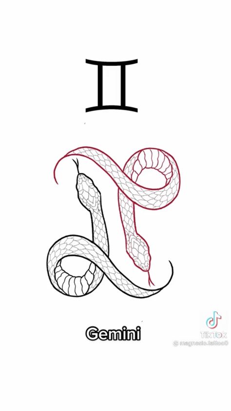 Capricorn Snake Tattoo, Twin Snake Tattoo Gemini, Twin Snakes Tattoo, Gemini Tattoo Snake, Gemini Snake Tattoo, Gemini Tatoos, Gemini Tattoo For Men, Gemini Snake, Gemini Drawing