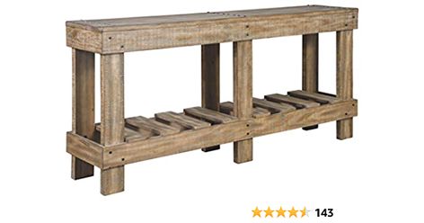 Amazon.com: Signature Design by Ashley Susandeer Rustic Farmhouse Console Sofa Table, Brown : Everything Else Rustic Farmhouse Furniture, Console Sofa Table, Rustic Ladder, Sofa Console, Table Top Lamps, Console Sofa, Table Sets, Brown Table, Farmhouse Furniture