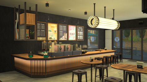 The Sims 4 Rise&Grind Coffee House - CC Stuff Pack | littledica on Patreon Expresso Machine Sims 4 Cc, Ts4 Cafe Cc, Sims 4 Barista Cc, Sims 4 Espresso Bar Cc, Sims 4 Boba Shop, Sims 4 Cafe Cc, Sims 4 Coffee Shop, Sims 4 Bar Cc, Sims 4 Lounge