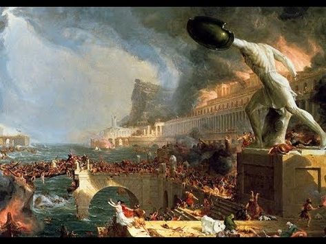 Watch this fascinating documentary that sheds some great insight into how Rome fell, and what the Dark Ages actually consisted of. The Course Of Empire, Rome Painting, Roman Painting, Library Of Alexandria, Rome Antique, Empire Romain, Historical Painting, Roman Emperor, Roman History