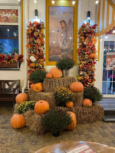 Cartoon Decor, Flower Shop Display, Fall Party Themes, Autumn Display, Fall Decorations, Shop Display, Fall Harvest, Autumn Theme, Flower Shop