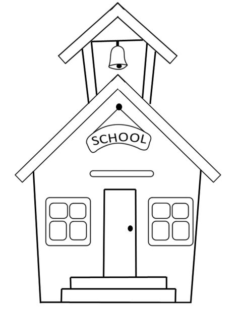 Back to School Coloring Pages Printable School House Drawing Easy, Back To School Coloring Pages, Ruby Bridges, House Colouring Pages, Preschool Coloring Pages, Rings Diy, School Coloring Pages, School Theme, Kids Pages