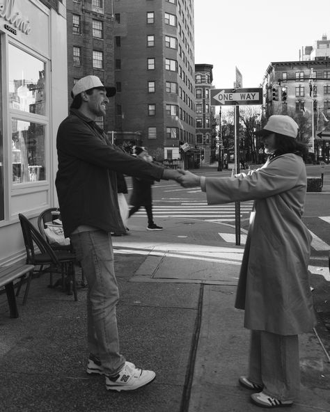 street dancing engagement, spontaneous couple moments, West Village sidewalk photos, joyful engagement ideas, urban romance captures, New York City love story, playful couple interactions, city engagement creativity, candid movement shots, street style photography, NYC wedding inspiration, authentic relationship moments, urban photo session ideas, casual engagement poses, city love celebration Poses City, Nyc Date, Playful Couple, Photo Session Ideas, Street Dancing, Love Celebration, City Love, Couple Moments, Nyc Engagement